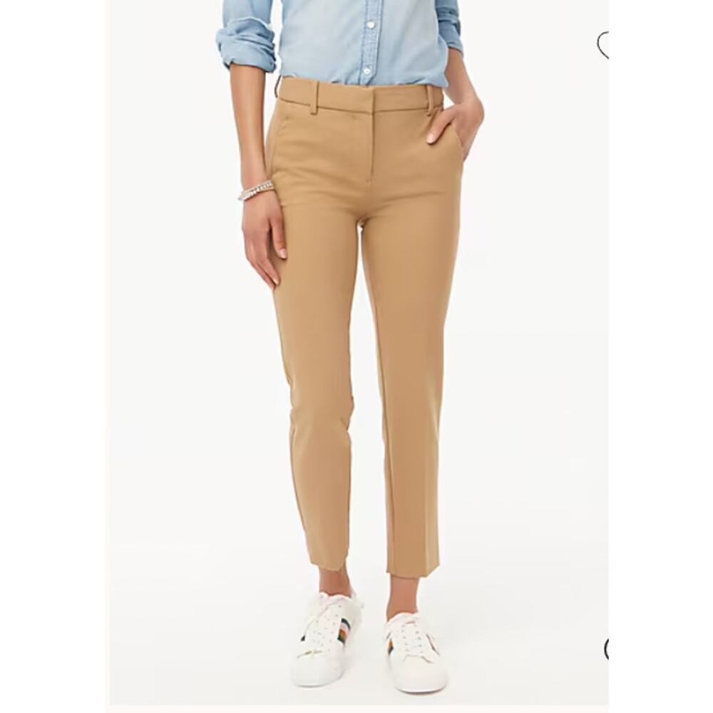 J Crew Factory NWT Ruby J5292 Stretch Cropped Flat Front Khaki Career Pant sz 22
